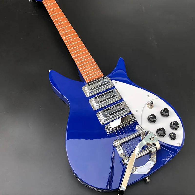 Высококачественная 325 электрическая гитара яркая грифельная доска синяя краска