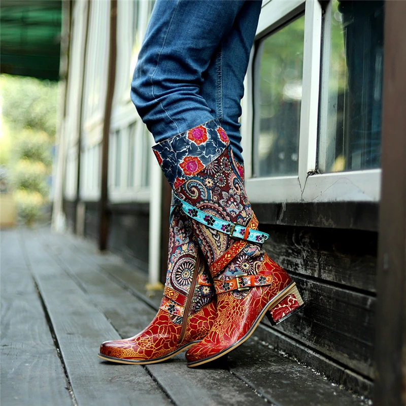 

Women Winter boots Genuine leather Ankle Boots Motorcycle Boots Leather thick heel short thick heel shoes Boots 2020 winter