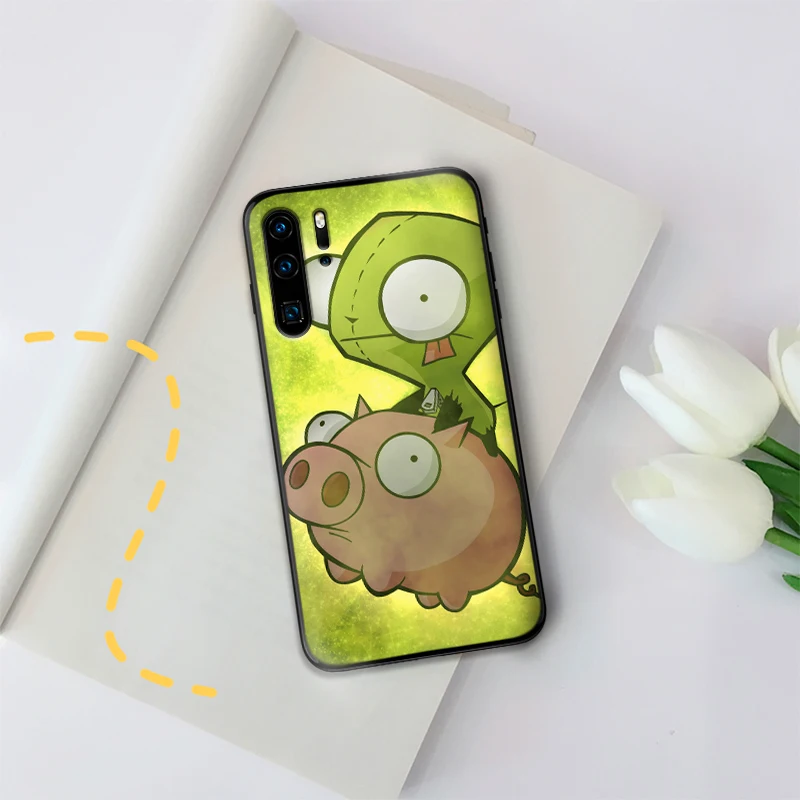 Захватчик Зим роскошный черный чехол для huawei P Smart Z 2018 P20 Pro P8 P9 Mini P10 2019 P30 LITE |