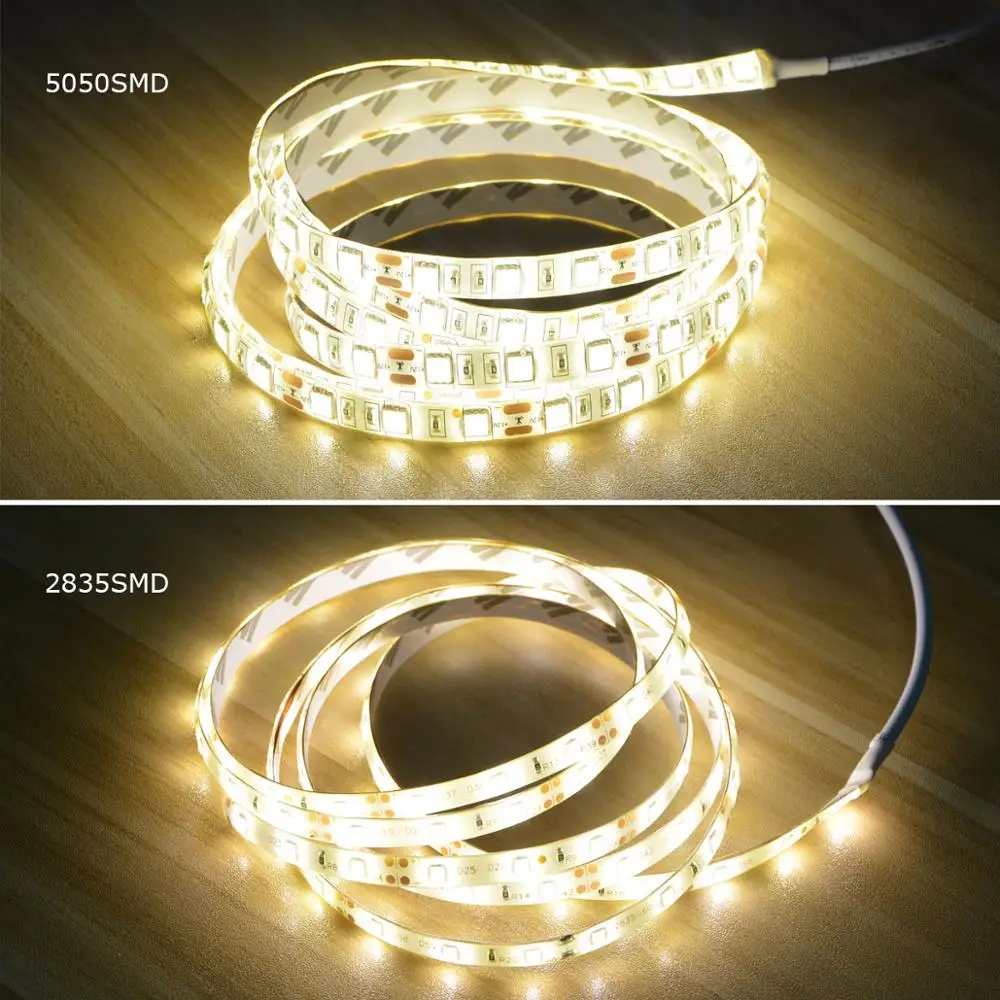 IP65 SMD 5050 2835 Светодиодный лента Диодная лента DC 12 В PIR датчик движения светодиодные полосы света ЕС США адаптер 1 м-5 м клейкая светодиодная кухонная лампа