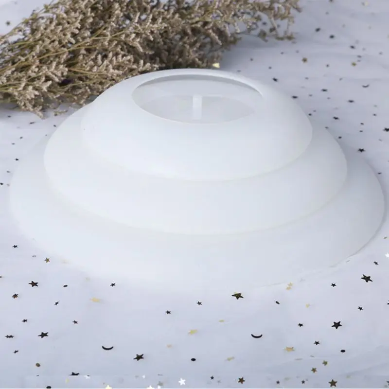 

3 Pcs Crystal Epoxy Resin Mold Three-layer Round 3D Fruit Tray Casting Silicone Mould DIY Crafts Ornaments Making Tool