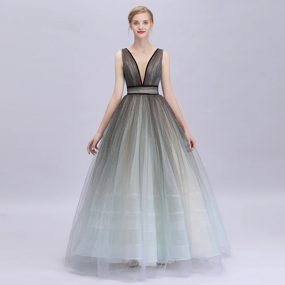 SSYFashion Новое роскошное вечернее платье шикарное блестящее длинное платье для выпускного бала без рукавов длиной до пола вечерние классическое бальное платье Robe De Soiree