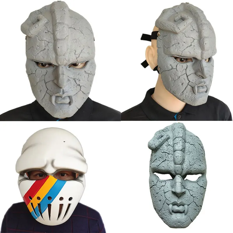 

Носимые маски на все лицо Stone Ghost, коллекция маски невероятных приключений Джоджо, подарок на Хэллоуин, U0720