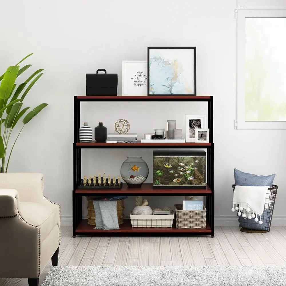 4 ярусная стойка для пекарей сверхмощная открытая хранения полка дома|Книжные