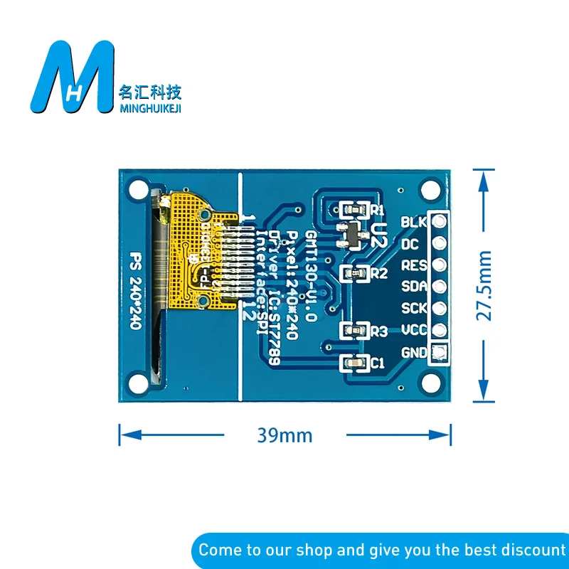 TFT ЖК-дисплей 80*160 240*240 интерфейс SPI для взрослых 65K полноцветный ЖК-экран 0 91 дюймов