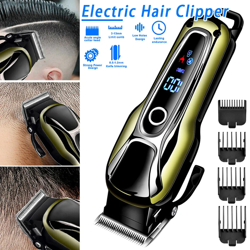 Электрическая Мужская машинка для стрижки волос бритва триммер перезаряжаемая