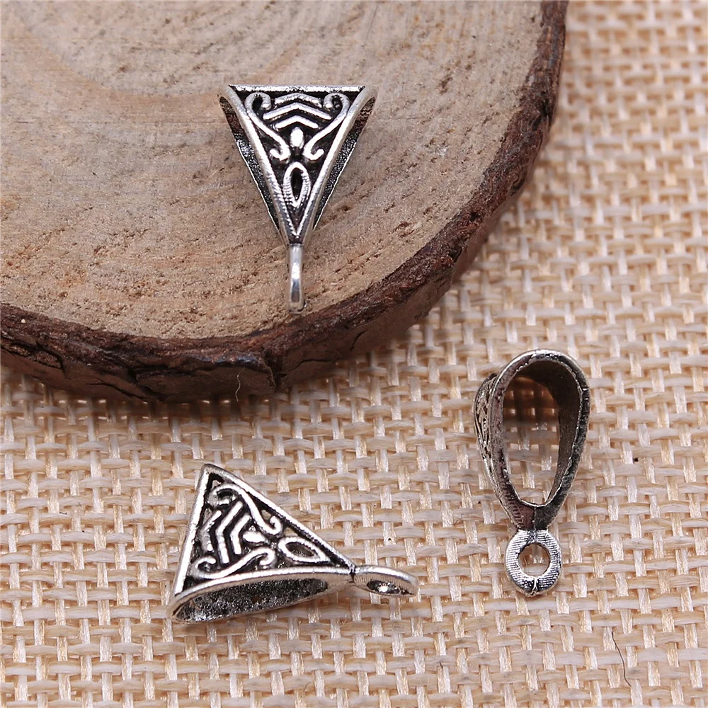 

free shipping 108pcs 10x15mm antique silver Hang head charms diy retro jewelry fit Earring keychain hair card pendant
