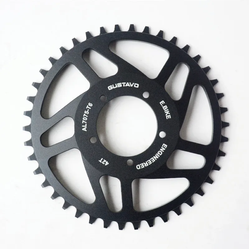 GUSTAVO E-bike Chainring Motorized Bicycle Chain Wheel 42T FOR BAFANG BBS/BBSHD Mid Drive Motor 250W 750W 1000W | Спорт и