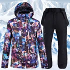 Лыжная куртка, лыжные штаны для мужчин, водонепроницаемый ветрозащитный лыжный костюм, лыжные куртки, утепленные лыжные комплекты, мужские костюмы для сноуборда, зимнее пальто