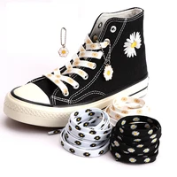 little daisies shoelaces fashion kids women and men shoelace cartoon printing high top canvas sneakers shoe laces
