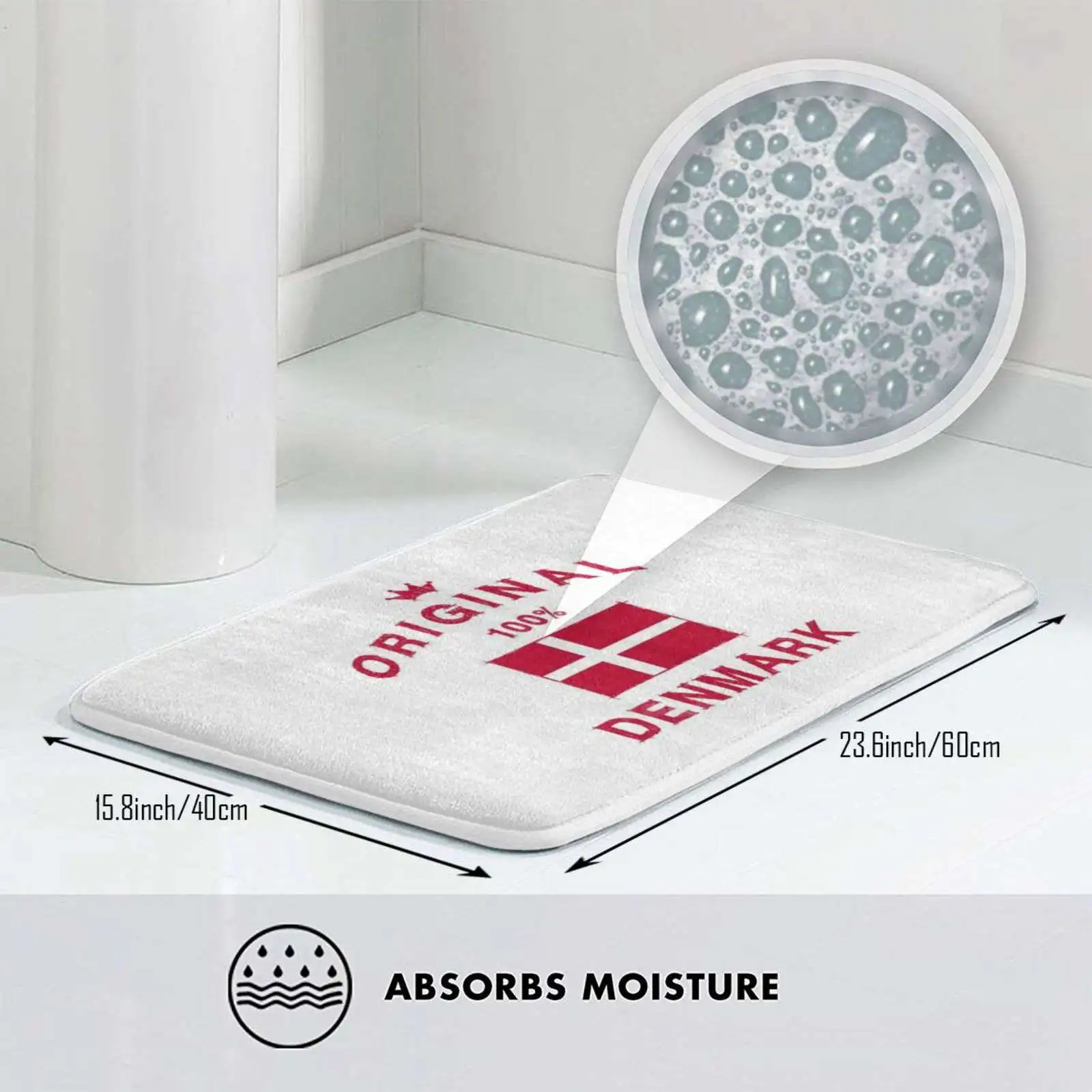 Дания Датский флаг Дог Копенгаген мягкий домашний Противоскользящий коврик