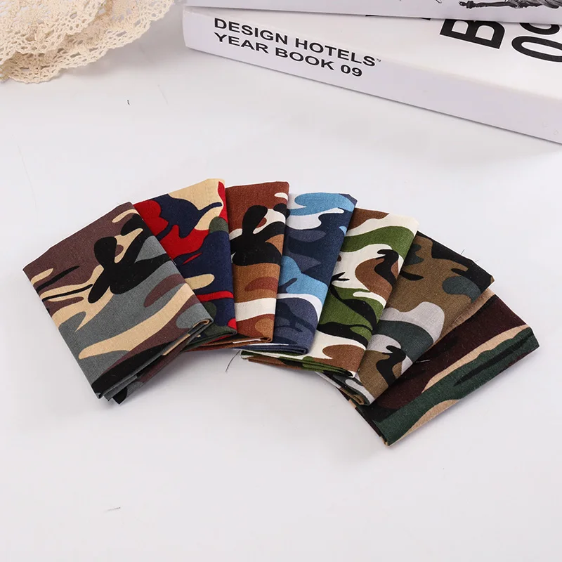 7 шт. 25x25 см/упак. камуфляжная хлопчатобумажная ткань полотняного плетения в стиле