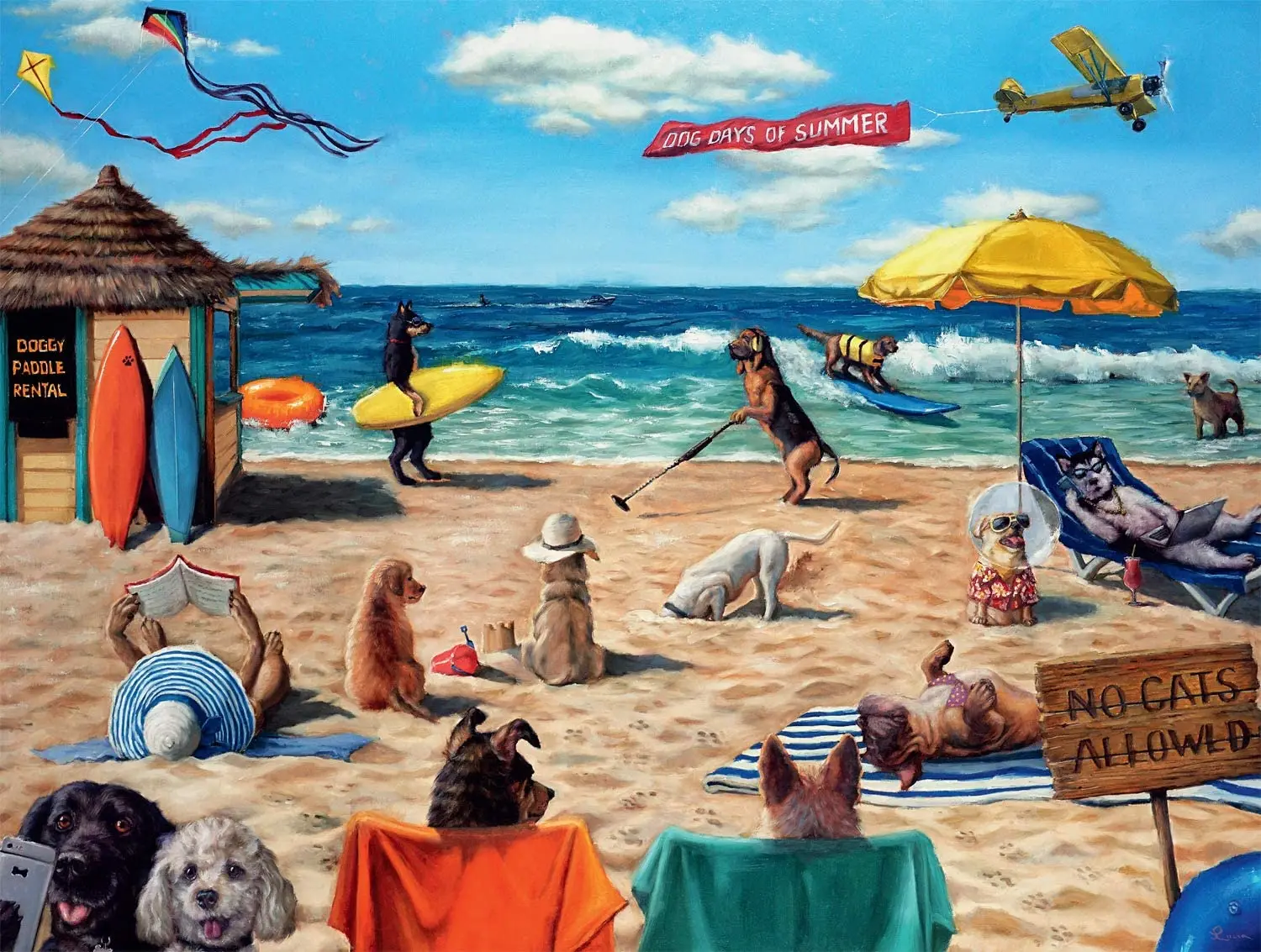 

Ruff Summer - 1000 Piece Jigsaw Puzzle Learning Toys for Children Kids Toys Educational Homeschool Supplies Educational