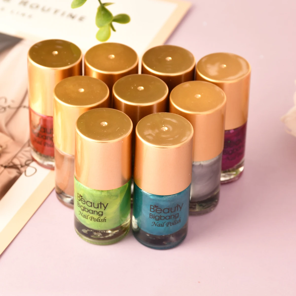 Beautybigbang 9 мл зеркальный эффект лак для ногтей металлический лак стойкий зеленый цвет Набор лаков для ногтей аксессуары для ногтей инструмент