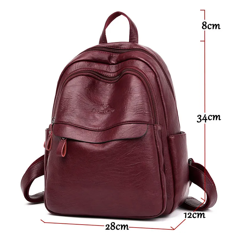 Женский кожаный рюкзак женский рюкзак для путешествий mochila feminina sac a dos femme школьные рюкзаки для подростков девочек опрятная сумка на плечо
