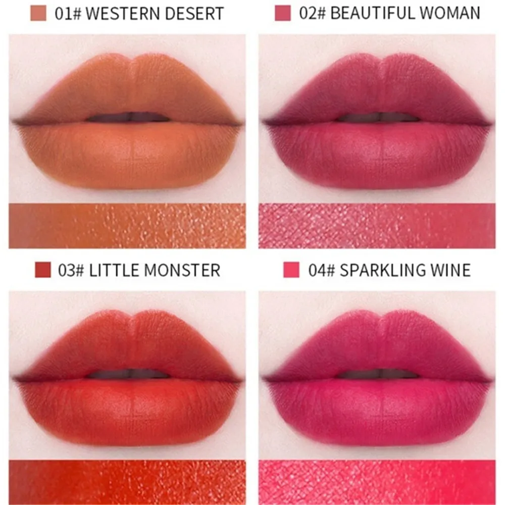 Новинка водостойкая губная помада телесного цвета матовая бархатная Глянцевая