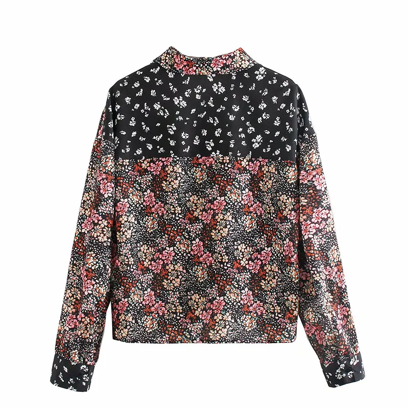 Женская блузка za 2019 модные женские топы и блузки с цветочным принтом в стиле