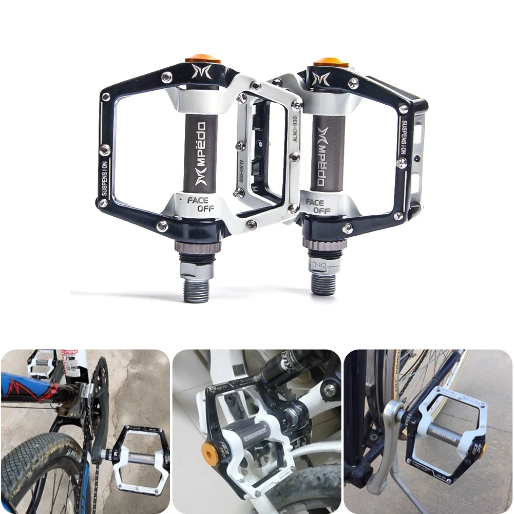 

NEW Bike Pedal 2 Bearing Non-Slip Lightweight Bicycle Platform Pedal for Road Mountain BMX Bike Non-slip Cleat Cr-Mo steel Pedal