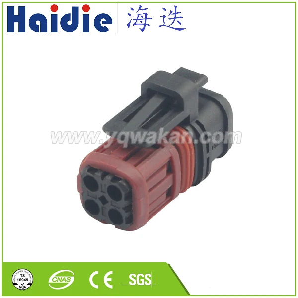 Free shipping 5sets 4pin Auto Electri plug harness wire Injector nozzle injector wiring plastic connector 1337352-1 Обустройство