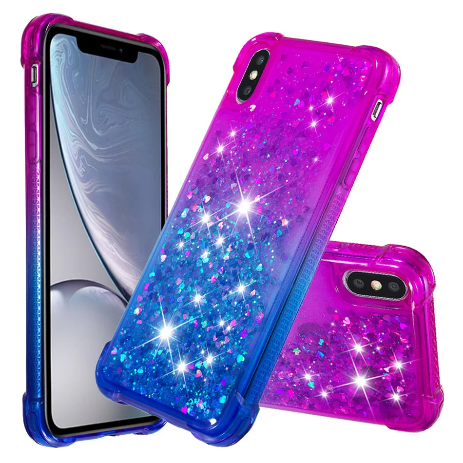 Чехол с градиентом для Apple iPhone 13 12 11 Pro X Xs Max XR 7 8 6 6s Plus блестящий чехол сыпучим