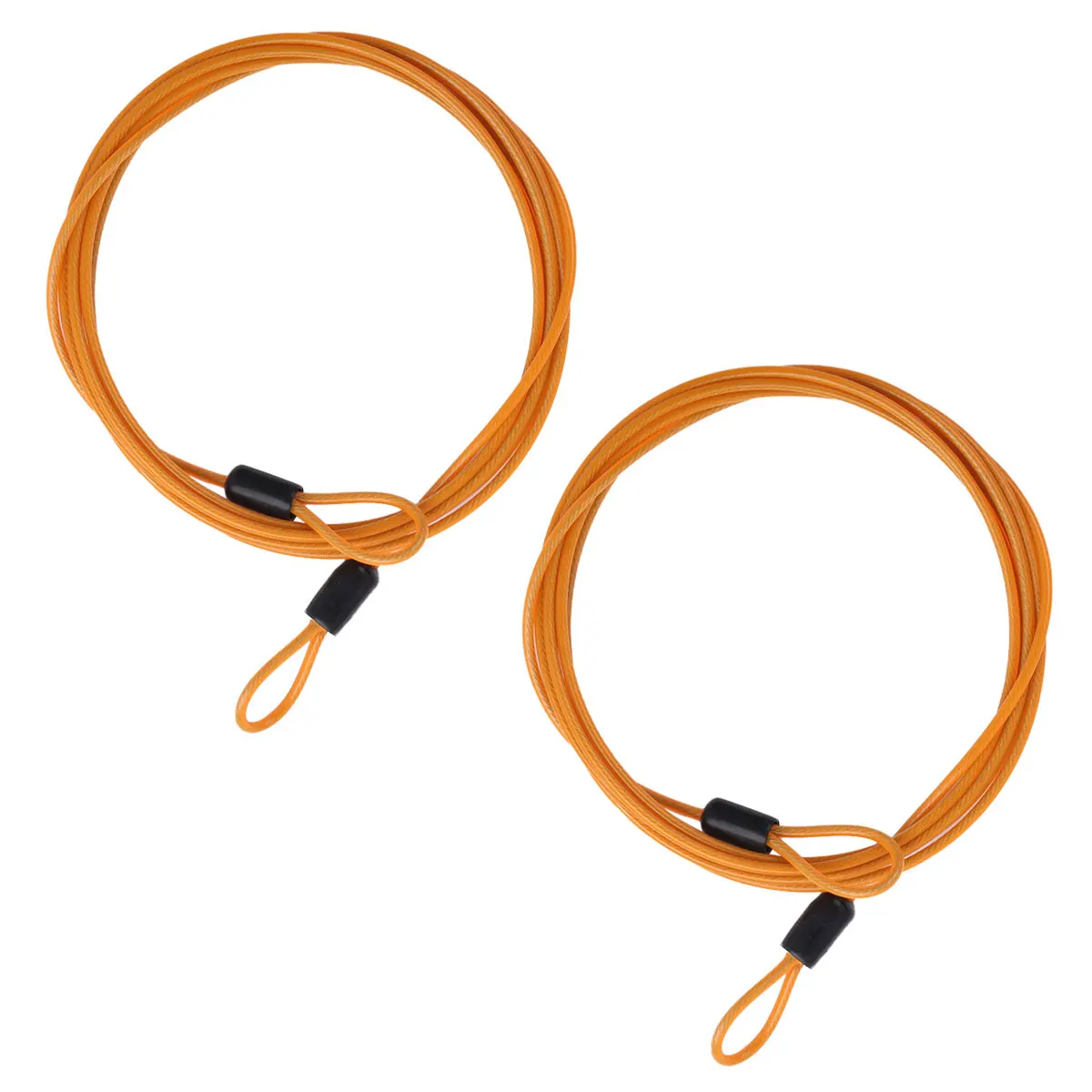 

2 Braided Steel Security Cord Heavy Duty Bicycle Padlocks Luggage Lock Safety Cable Flexible Double-Loop Fastener Cables for Bag