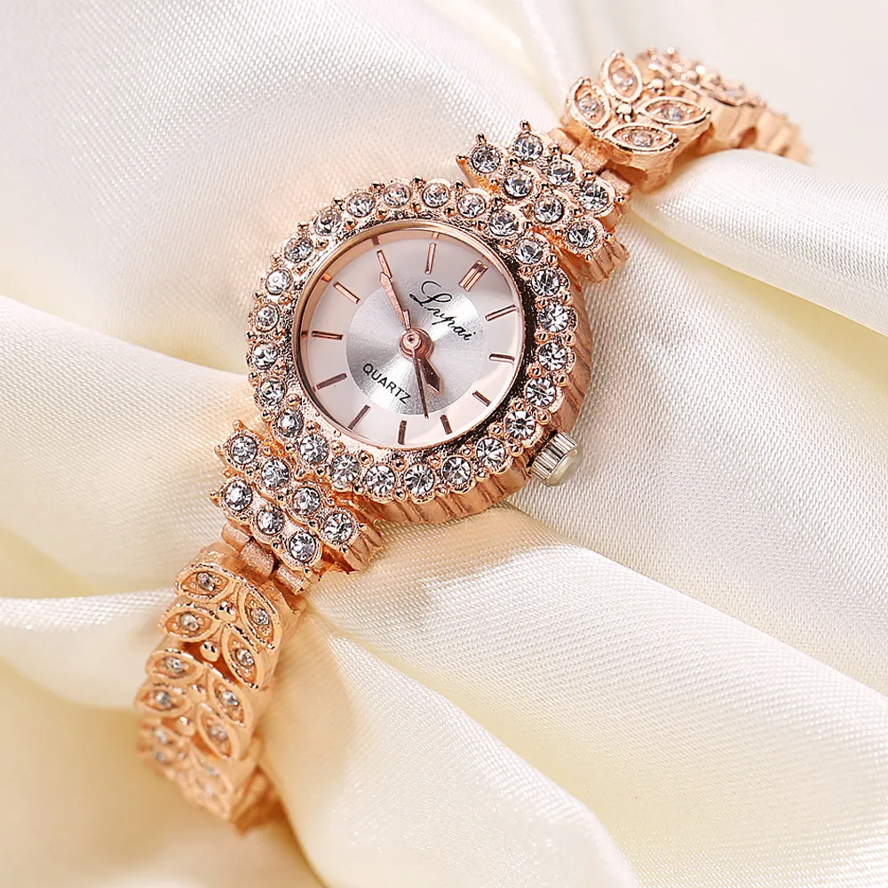 

Luxury Diamond Dial Wristwatches For Women Fashion Rose Gold Stainless Steel Watches Female Casual Bracelet Watch Accessories