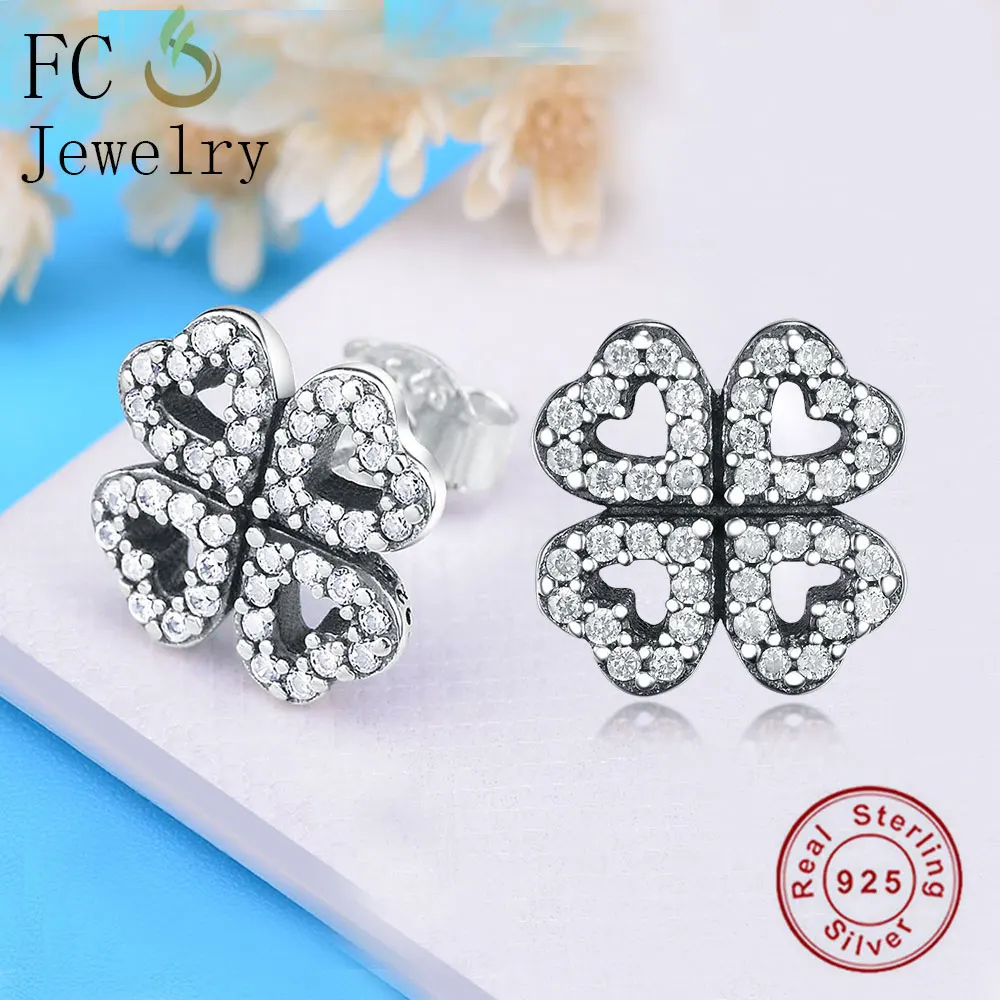 Женские серьги гвоздики из серебра 925 пробы с фианитом|Серьги-гвоздики| |