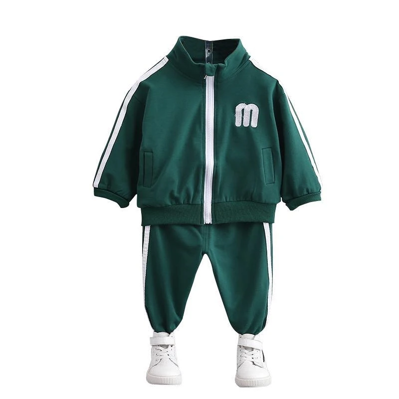 Новая Осенняя детская модная одежда костюм для мальчиков и девочек куртка с