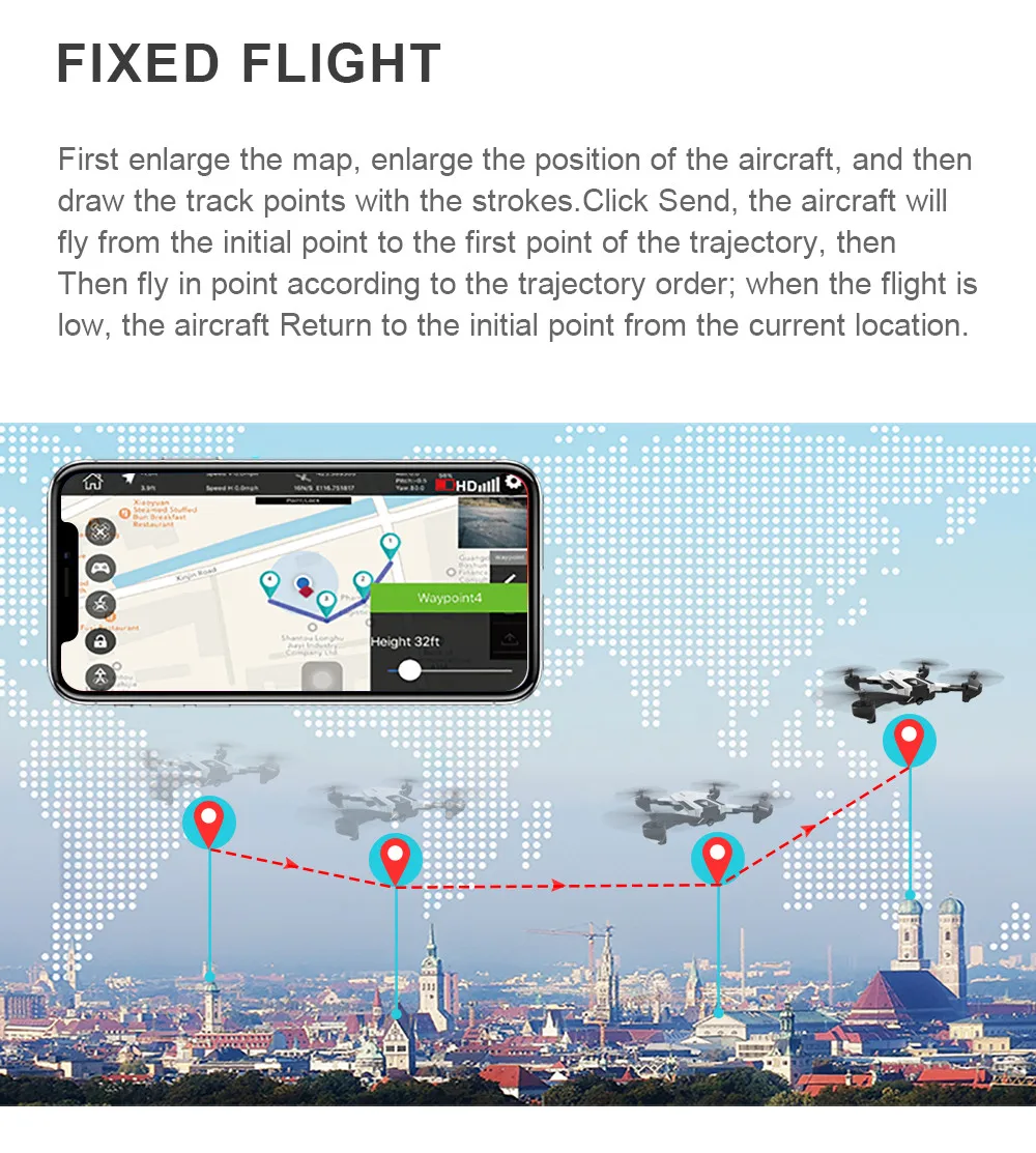 SG900 складной квадрокоптер 2 4 GHz 1080P HD камера Wi-Fi FPV gps с фиксированной точкой Дрон