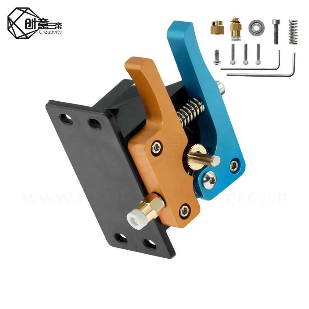 Прямой экструдер Glod Blue MK8 Bowden полностью металлический алюминиевый с