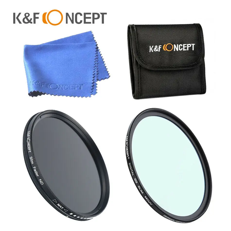 K & F Concept Filter 49/52/55/58/62/67/72/77/82mm variable UV MC нейтральная плотность ND 2 400 светоnd фильтр
