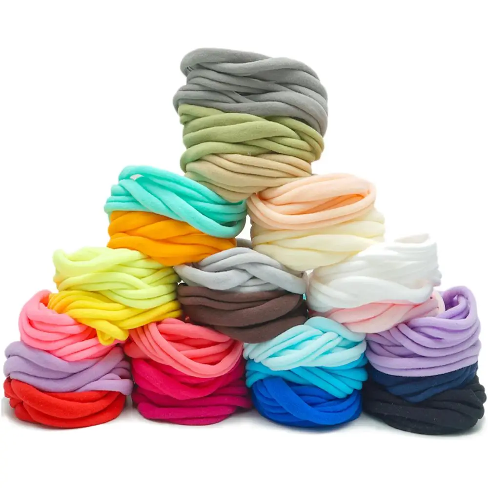 200Pcs 25 Colors Extremely Soft Hand Stretchy Nylon Headbands for Babies Newborn Infants DIY Crafts Project - изображение