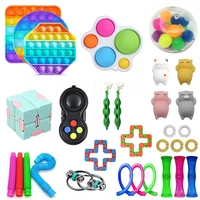 fidget sensory toys push rainbow bubble anti stress kit anxiety relief autism toy set squeeze toy adults autism kids gift