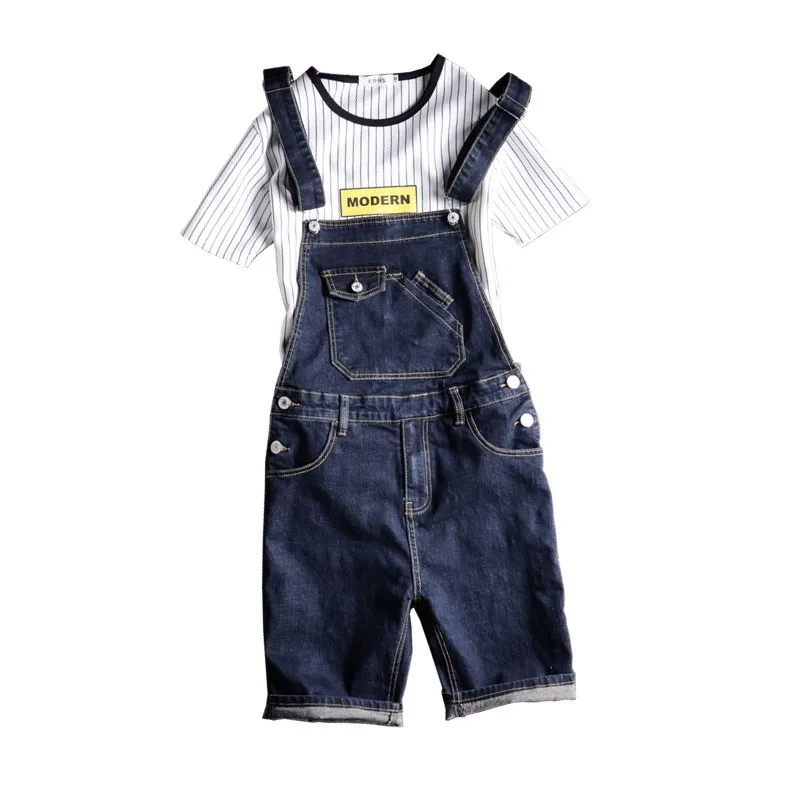 

Summer Fashion Men Short Denim Overalls Straps Bib Shorts Casual Jeans Streetwear Unisex Hip Hop Male Jeans Plus Size 5XL