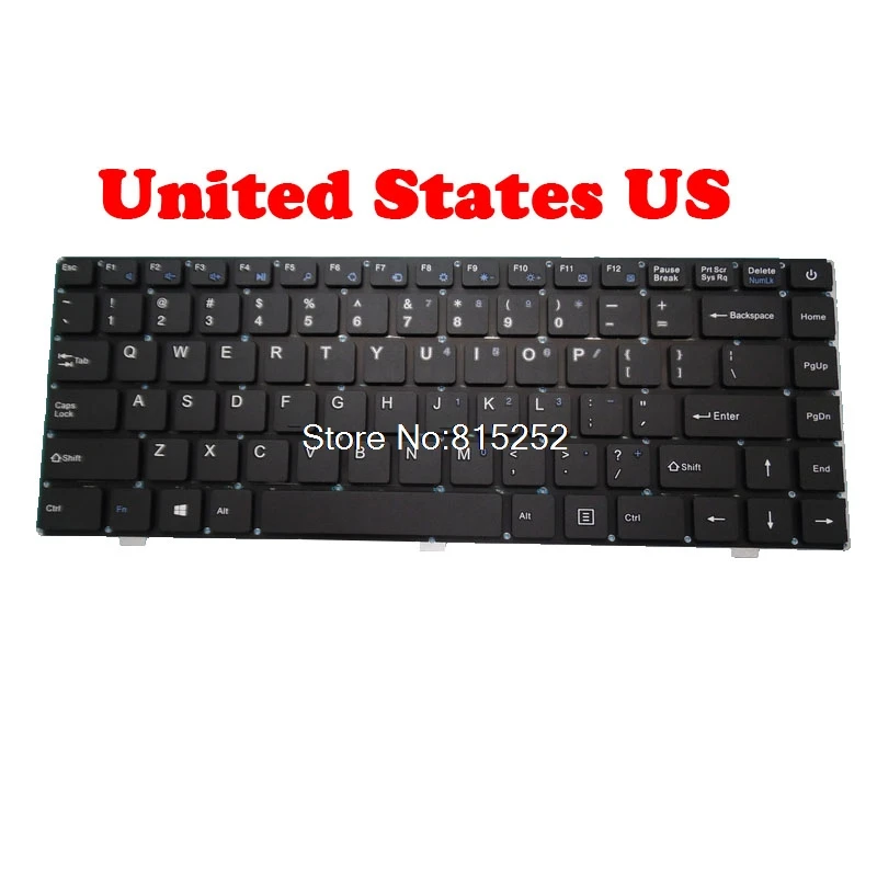 

Laptop Keyboard For Gemini NC14 United States US Black Without Frame