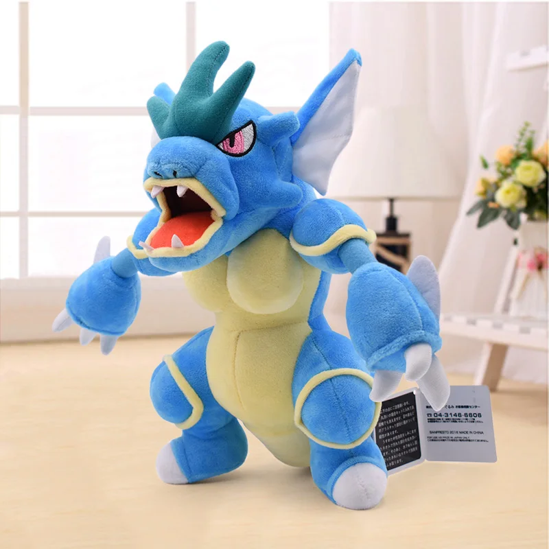 Новинка 12 дюймов Супер Gyarados Мега плюшевые куклы игрушки аниме мультфильм мягкие чучела животных плюшевые для детей Рождество лучший подарок 31 см