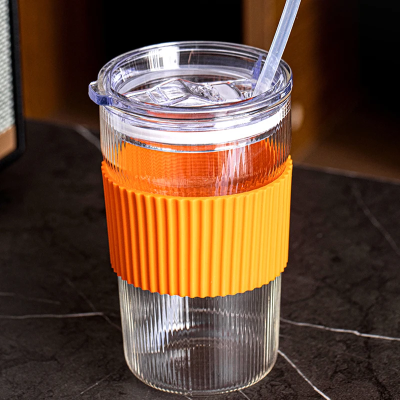 Стеклянная соломенная чашка SENDIAN в японском стиле ручная работа большая емкость