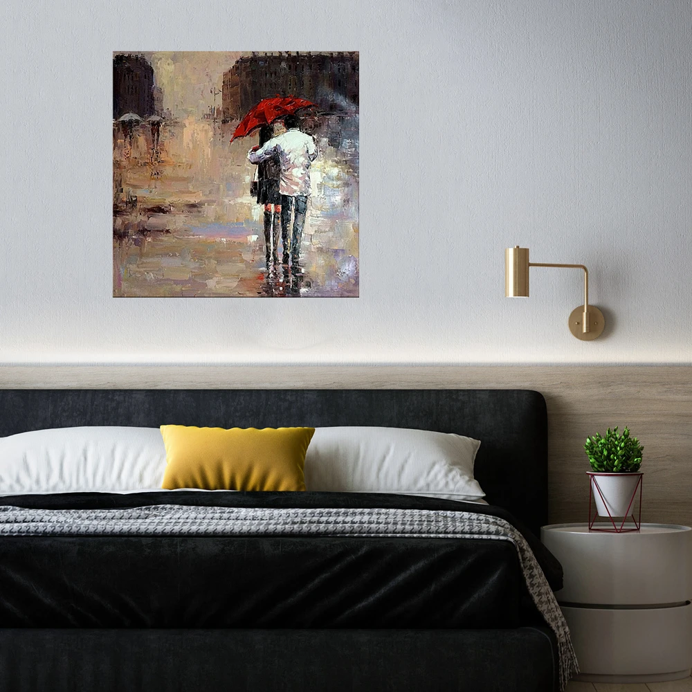 Ручная роспись художественный нож картина маслом настенное искусство люди с