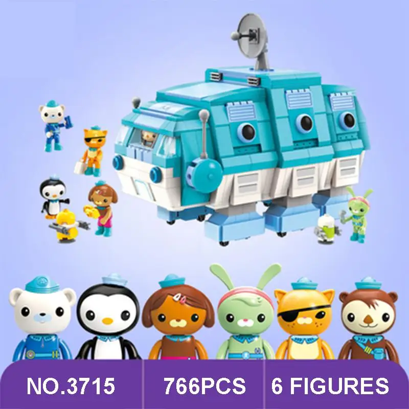 

Игрушечный набор осьминогов Les Octonauts Octopus и Barnacles kwazii песо мерцание Фотоэлементы строительные блоки Octo-Pod подарки