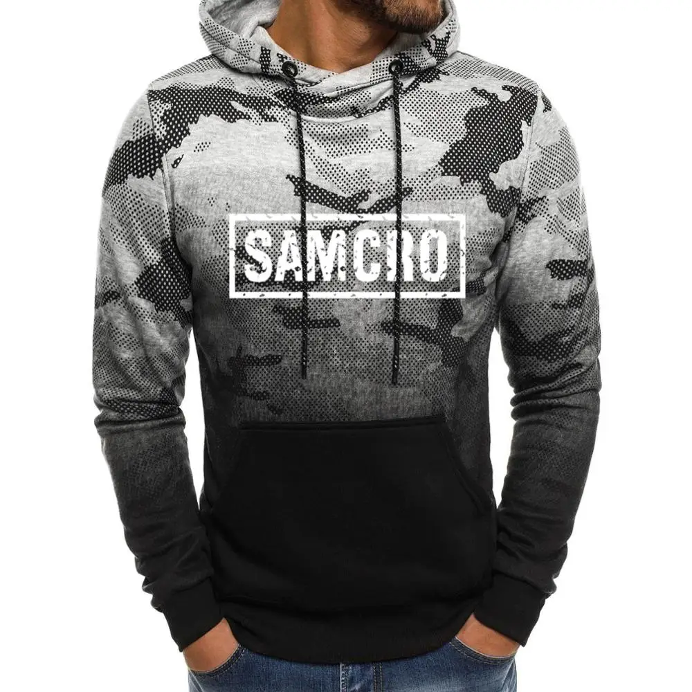 

Unisex Men's Sweatshirt SOA Sons of Anarchy Printing Spring Autumn Casual Camouflage Men's pullover Cotton Men's hoodie