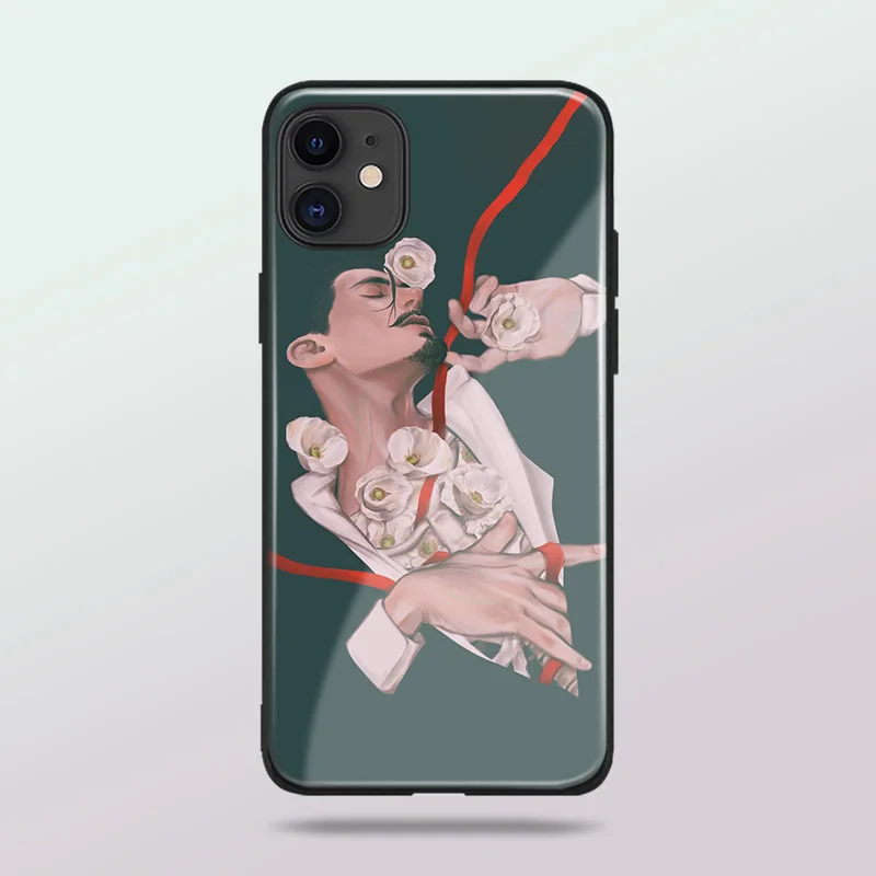 Стеклянный Мягкий силиконовый чехол для iPhone SE 6 6s 7 8 Plus X XR XS 11 Pro Max