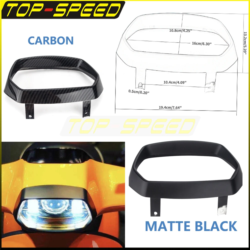 

For VESPA 150 Sprint ABS 2017 2018 VESPA 150 Sprint 2017-2020 Motorcycle Headlight Frame Grill Cover HeadLamp Decorative Guard