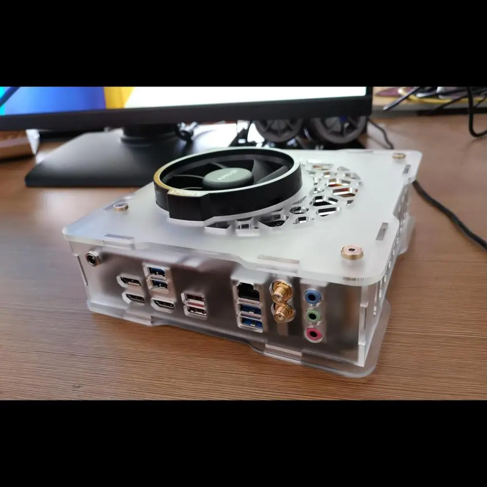 Чехол HTPC Mini-ITX материнская плата прозрачный акриловый маленький чехол DIY на заказ