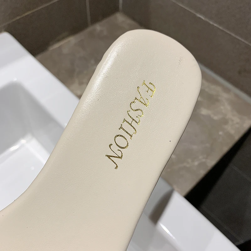 Summer Slippers Women Shoes Square Head Flat Sexy Party Loafers Beach Ladies Slides Plus Size 41-44 Zapatos Mujer 2019 | Обувь