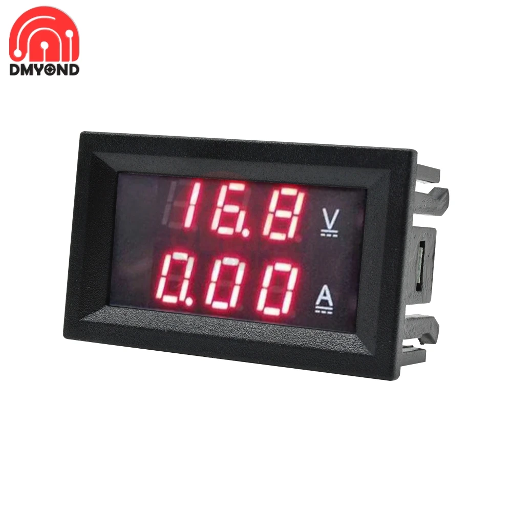 DC 0-100V 50A 100A 0.28&quot Mini Digital Voltmeter Ammeter 3 Bit 5 Wires Voltage Current Meter Tester Blue Red Dual LED Display 5V |