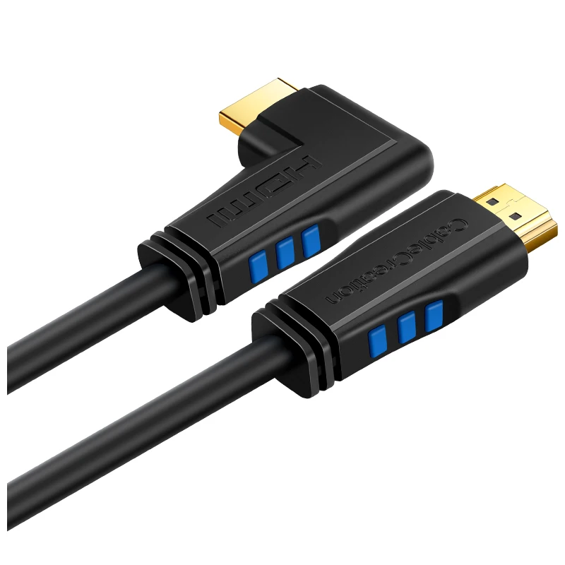 Кабель HDMI с левым углом 90 градусов вертикальный левый 4K 2 0 кабель поддержкой Ultra 3D
