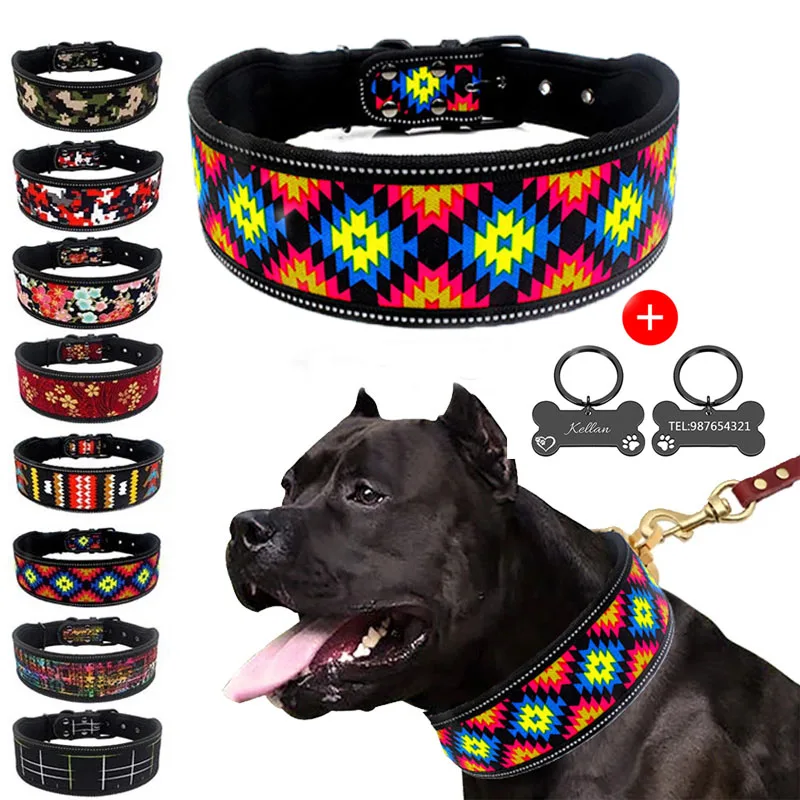 

Светоотражающий ошейник для щенка, 10 цветов, с пряжкой, для маленьких, средних и больших собак, поводок для питбуля, цепочка для собак