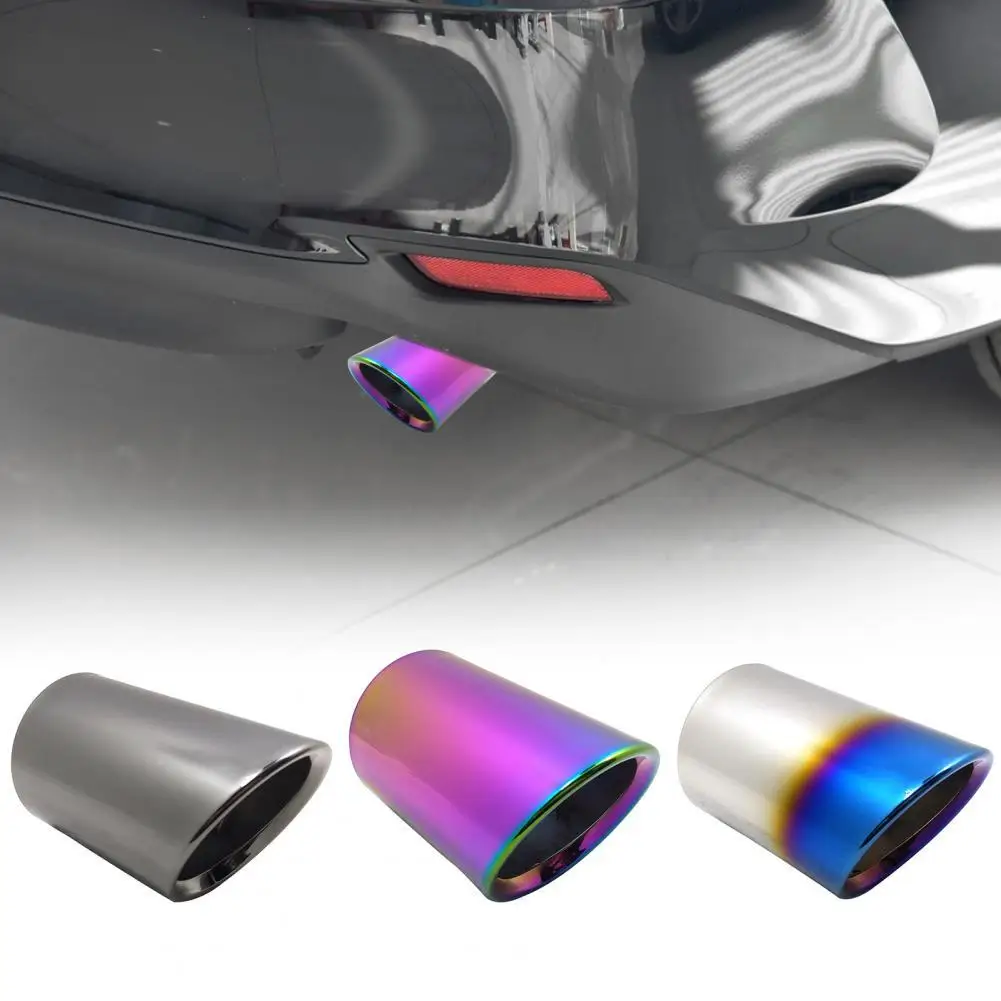 

Exhaust Muffler Professional Anti-scratch Stainless Steel 8.2cm Diameter 3 Color Tail Throat Muffler for Camry 8th Generation 18