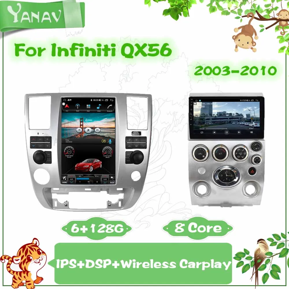 

Android 2 Din Car Radio For Infiniti QX56 2003-2010 GPS Navigation Auto Video Stereo Receiver Head Unit MP3 Player with Carplay