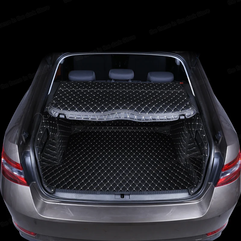 Кожаный коврик Lsrtw2017 для багажника автомобиля груза Skoda Octavia a7 2015 2016 2017 2018 2019 2020